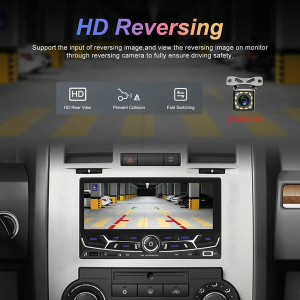 6.86 Inch Dual Butt Mp5 Player W / Backup Camera Bluetooth Carplay Other Car Video