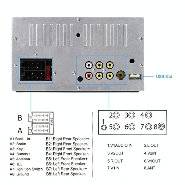 6.86 Inch Dual Butt Mp5 Player W / Backup Camera Bluetooth Carplay Other Car Video
