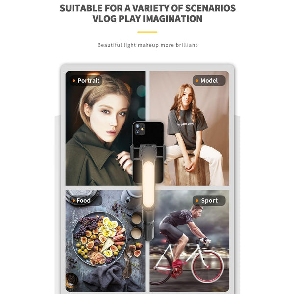 Mini Folding Gimbal Stabilizer With Tripod Black Stabilizers