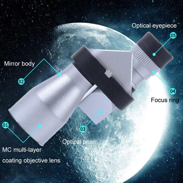 Low Light Night Vision Monocular For Outdoor Use 8X20 Metal Optical Blue Film Binoculars & Monoculars