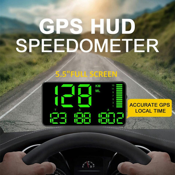 Universal 5.5 Inch Hud Car Head Up Display Locator Technology Speed Meter & Alarm Speedometers