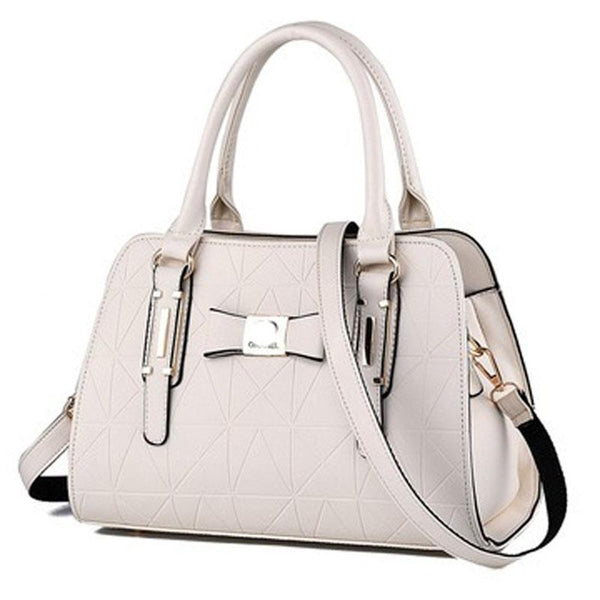Embossed Bowknot Shoulder Bag For Women White Women's Bags & Handbags