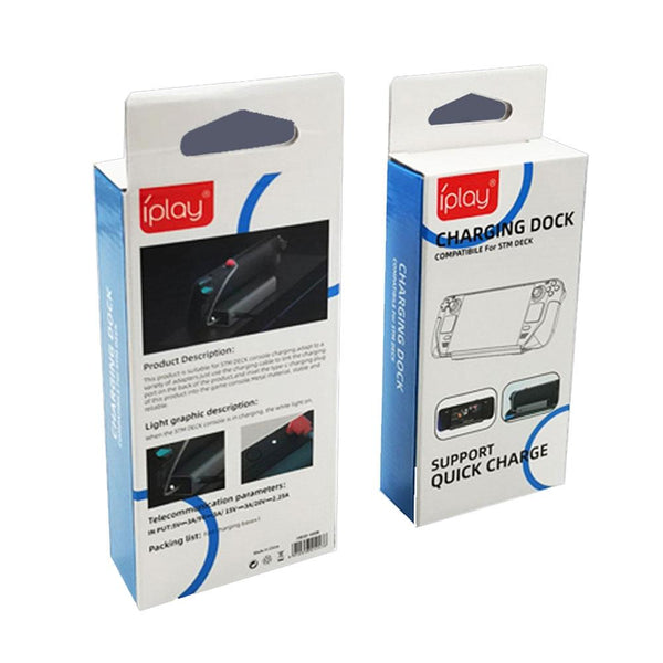 Steam Deck Charging Base Handheld Stand Charger Silver Gray Chargers & Charging Docks