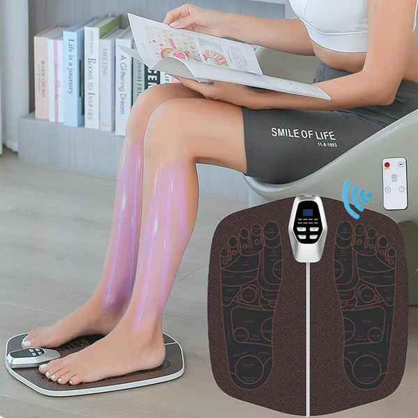 Foldable Ems Foot Massager Pad With Remote Coffee Massagers