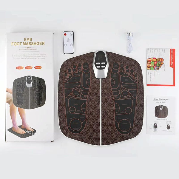 Foldable Ems Foot Massager Pad With Remote Coffee Massagers