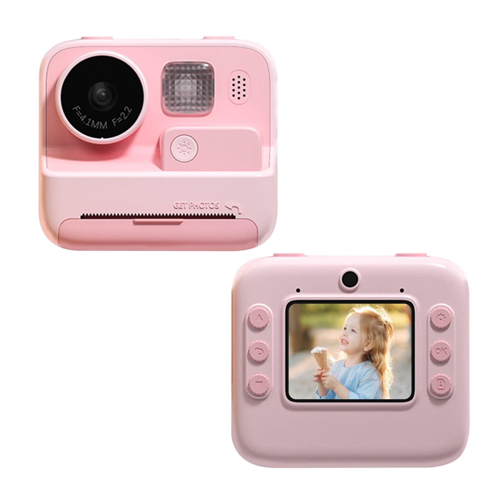 2 Inch Dual Lens Instant Print Camera For Children 4800W Pixel_Pink Digital Cameras
