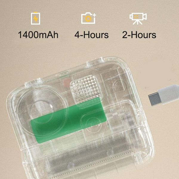 2 Inch Dual Lens Instant Print Camera For Children 4800W Pixel_Pink Digital Cameras