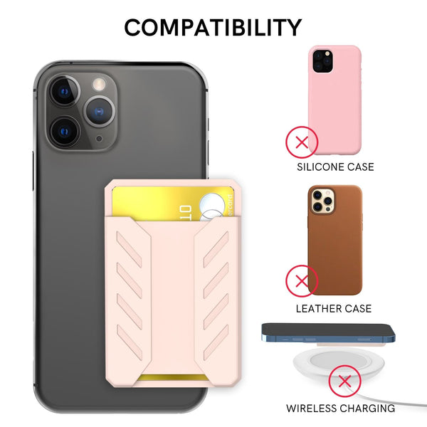 Silicone Adhesive Card Case For Mobile Phones Pink Cases Covers & Skins