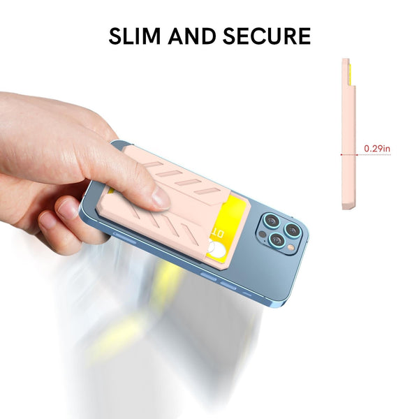 Silicone Adhesive Card Case For Mobile Phones Pink Cases Covers & Skins