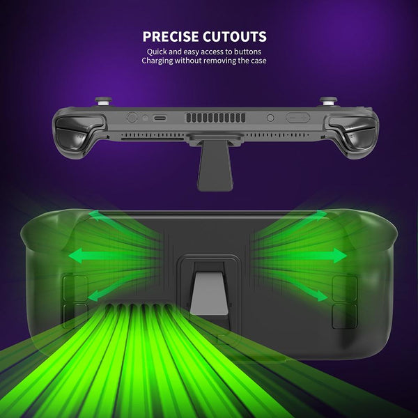 Steam Deck Protective Case & Cover Set With Bracket Black Bags Skins & Travel Cases