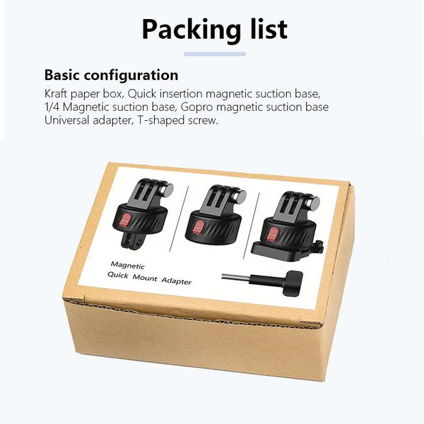 Three Piece Magnetic Gimbal Base Adapter For Gopro Insta360 Action Camera Other Camera & Photo Accs