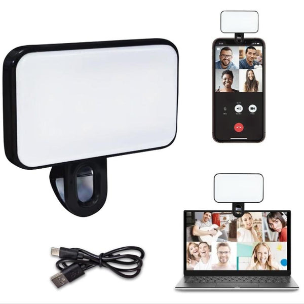 Rechargeable Selfie Light For Phone Laptop Tablet Black Selfie Lights