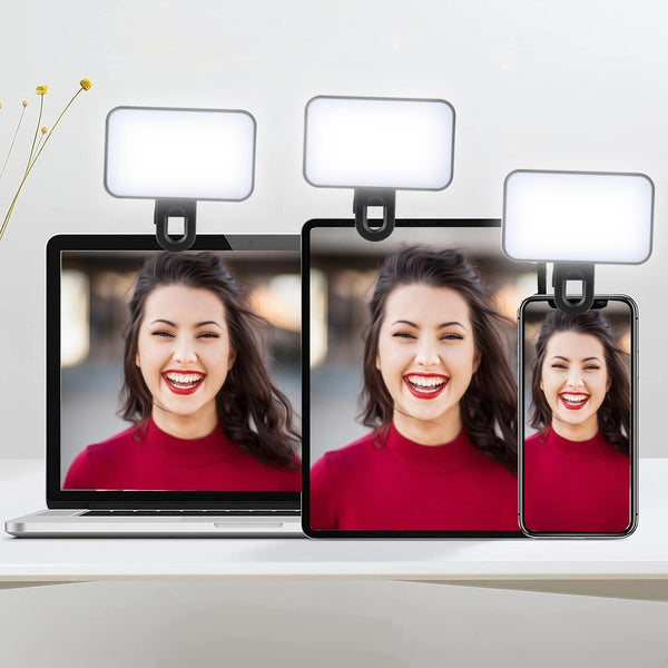 Rechargeable Selfie Light For Phone Laptop Tablet Black Selfie Lights