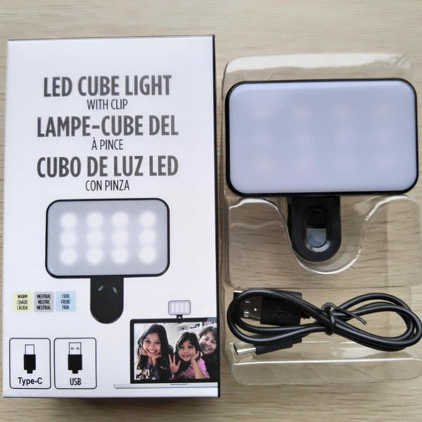 Rechargeable Selfie Light For Phone Laptop Tablet Black Selfie Lights