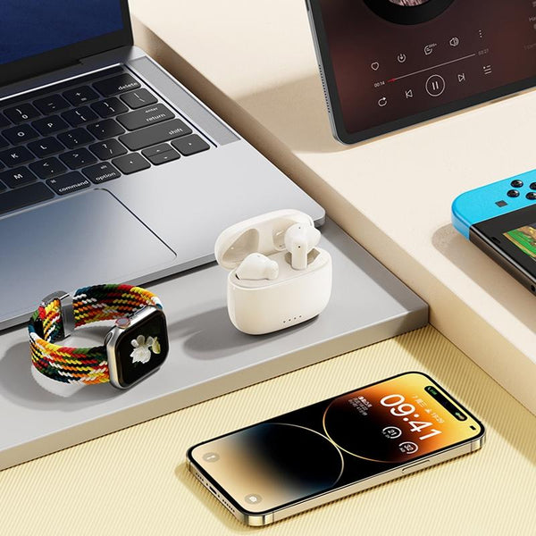 Wireless Bluetooth With Dual Microphone Noise Canceling 2E Enc Black Headphones