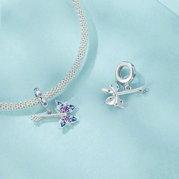 Veile Studios 1 Sets Of 925 Sterling Silver Platinum Plated Butterfly Bass Pendant Necklaces & Pendants