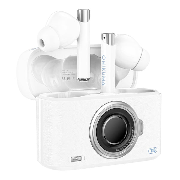 Wireless Bluetooth 5.3 T18 White Earbuds