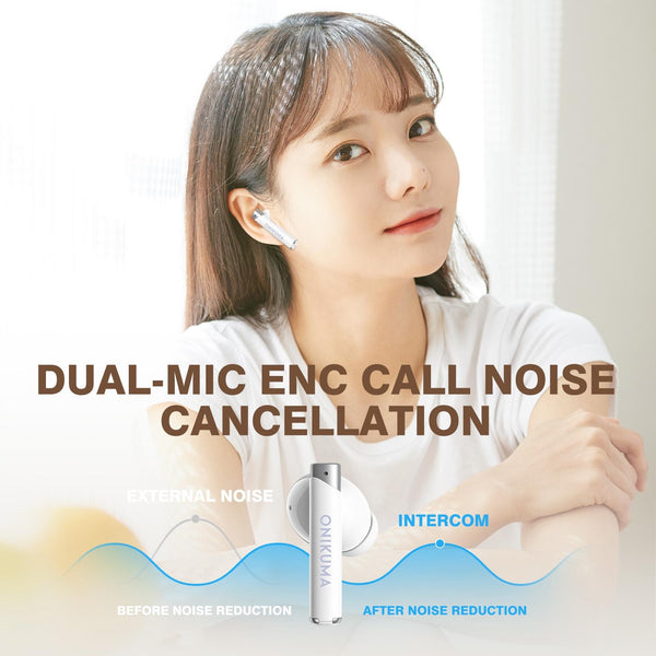 Wireless Bluetooth 5.3 T18 White Earbuds