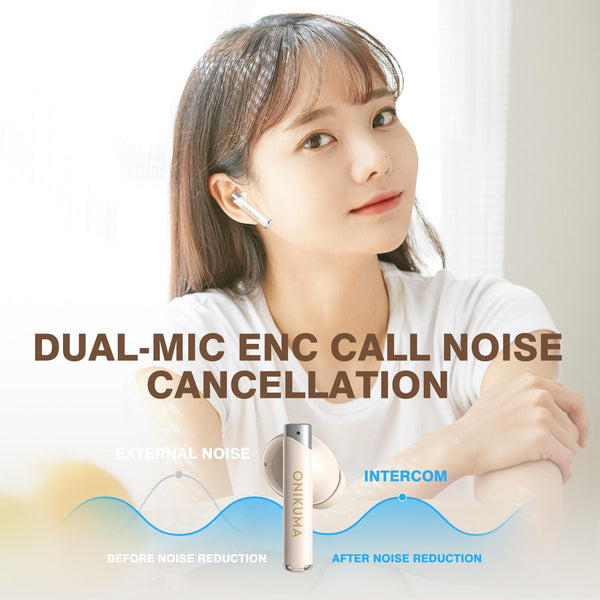 Wireless Bluetooth 5.3 T18 White Earbuds