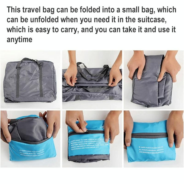 Foldable Nylon Travel Bag For Women And Men Large Capacity Green Other Luggage