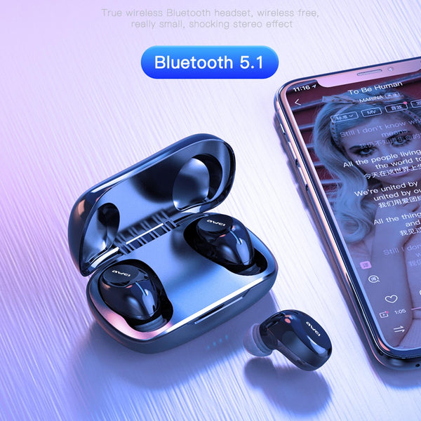 Wireless Bluetooth 5.1 Headset True Compact And Colourful Black Headsets