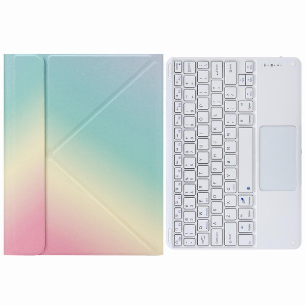 Bluetooth Keyboard Leather Case For Ipad 10.2 / Pro 10.5 Three Fold Holder Rainbow Keyboards