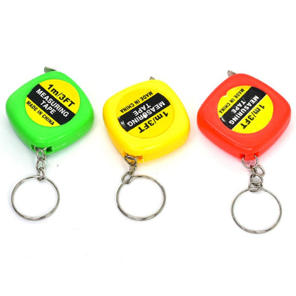 Compact Square Tape Measure Keychain Set Of 4 Tape Measures