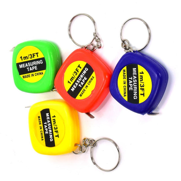 Compact Square Tape Measure Keychain Set Of 4 Tape Measures