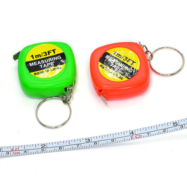 Compact Square Tape Measure Keychain Set Of 4 Tape Measures
