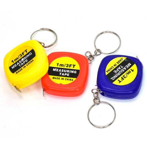 Compact Square Tape Measure Keychain Set Of 4 Tape Measures
