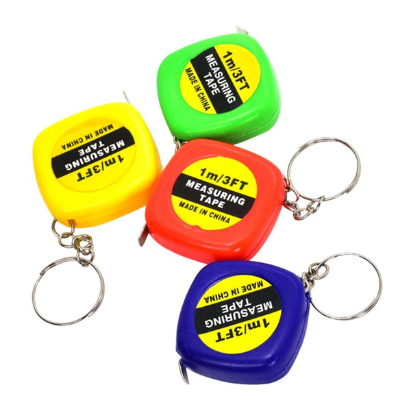 Compact Square Tape Measure Keychain Set Of 4 Tape Measures