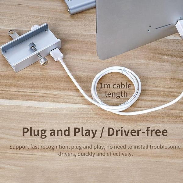 Aluminum 4 Port Usb3.0 Clip Hub Black Sya00669801a Usb Cables Hubs & Adapters