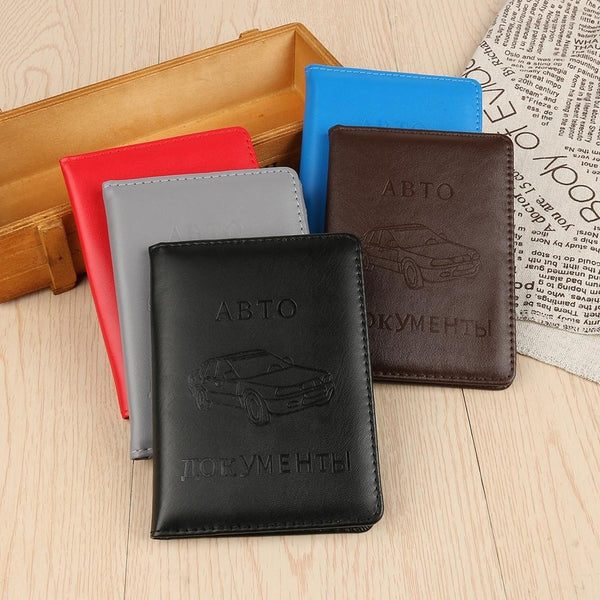 Stylish Pu Leather Driving License Holder Wallet Black Wallets
