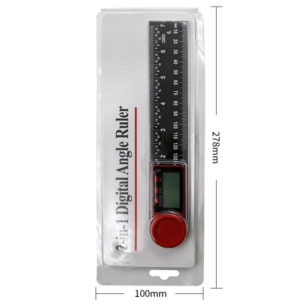 Digital Angle Protractor 2 In 1 Compact Design 200Mm Protractors