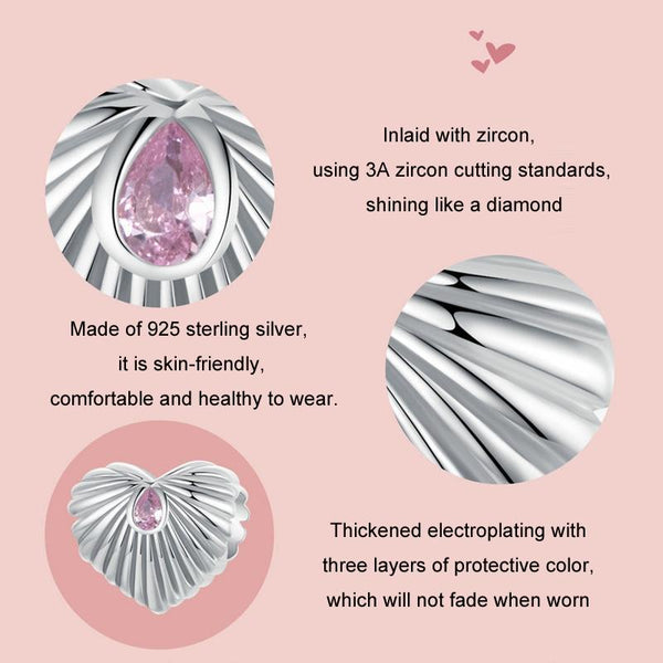 925 Sterling Silver Diy Love Beads & Platinum Charms & Pendants