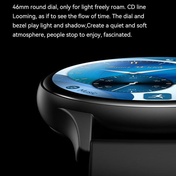 1.43 Inch Bt5.0 Ip67 Sport Smart Watch Support Bluetooth Call / Message Notification Heart Rate Blood Pressure Health Monitor Black Smart Watches