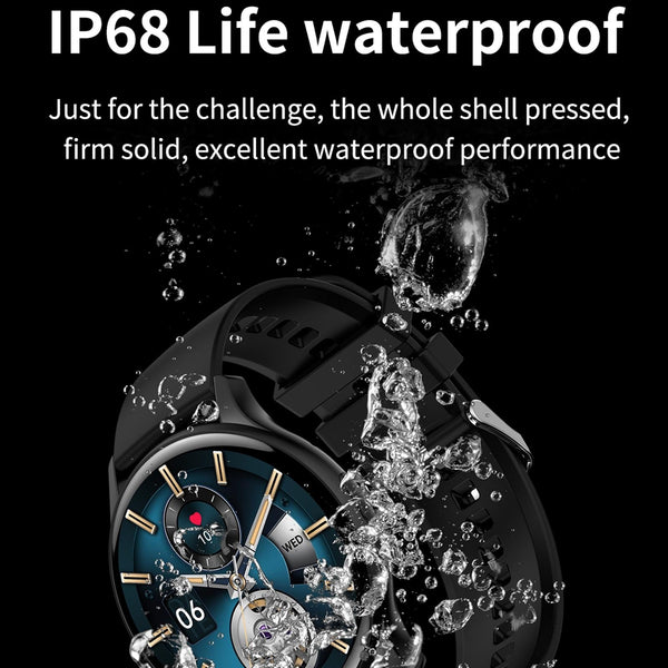 1.43 Inch Bt5.0 Ip67 Sport Smart Watch Support Bluetooth Call / Message Notification Heart Rate Blood Pressure Health Monitor Black Smart Watches