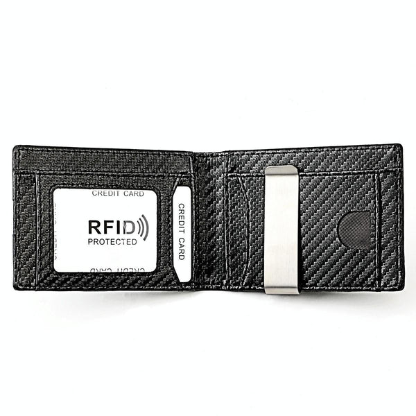 Leather Wallet With Rfid And Tracker Pocket For Men Black Orange Wallets