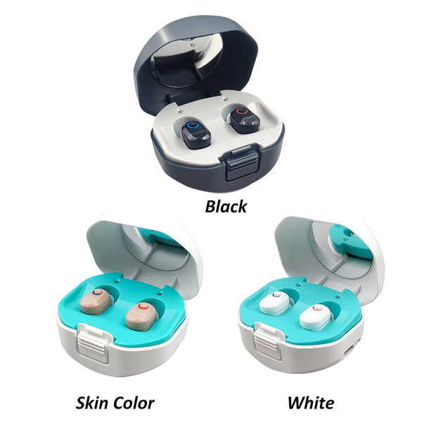 Wireless On Ear Hearing Aid With Charging Case White Other Health Care