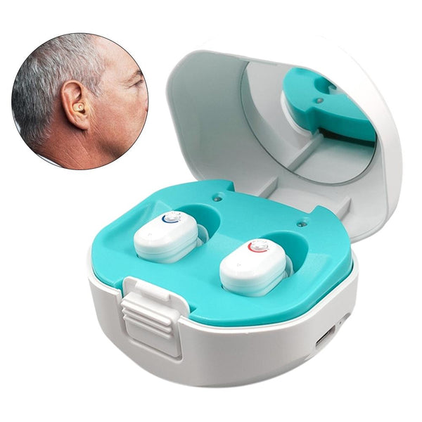 Wireless On Ear Hearing Aid With Charging Case White Other Health Care