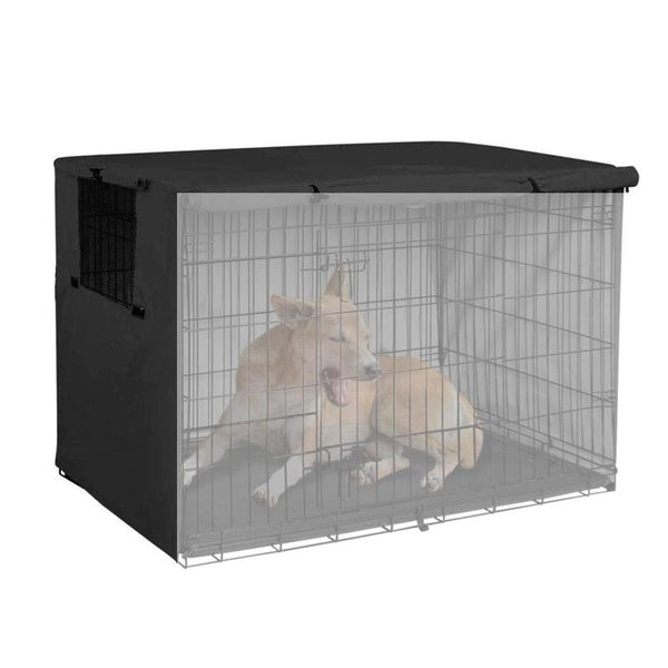 Outdoor Pet Cage Cover Oxford Cloth Dustproof Rainproof Sunscreen 63.5X48x50cm Grey Dog Cages