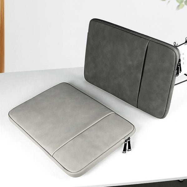 13.3 Inch Double Layer Waterproof Laptop Liner Bag Light Gray Laptop Cases & Bags