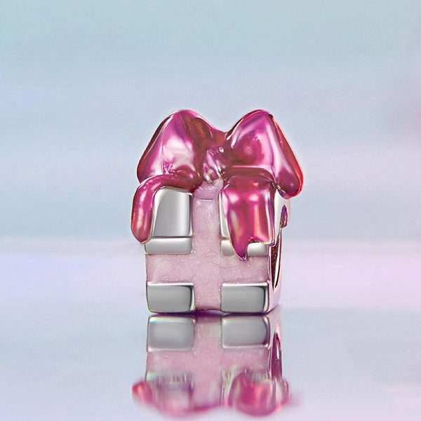 925 Sterling Silver Platinum Plated Bow Diy Beads In Charms & Pendants