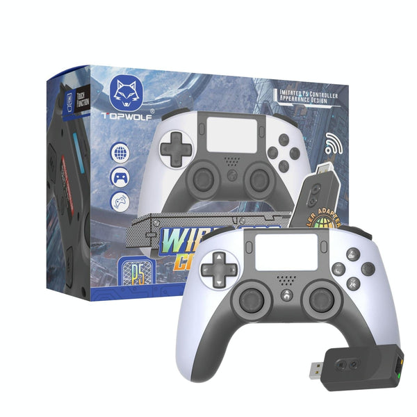 Wireless Dualsense Gamepad For Ps5 / Ps4 Pc With Bluetooth And Joysticks Black White Controllers & Attachments