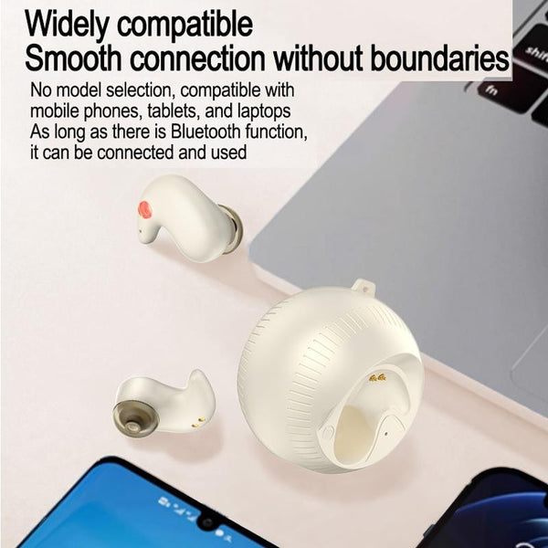 Coconut Ball Bluetooth Earphones With Charging Case Black Earbuds