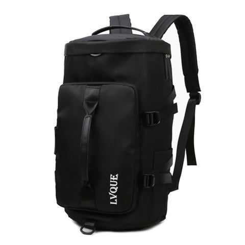 Waterproof Crossbody Travel Backpack 375L Capacity Black Backpacks