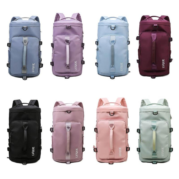 Waterproof Crossbody Travel Backpack 375L Capacity Black Backpacks