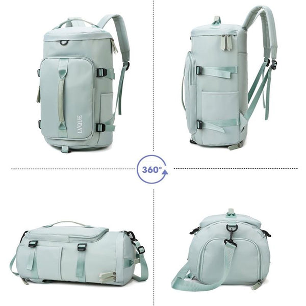Waterproof Crossbody Travel Backpack 375L Capacity Black Backpacks