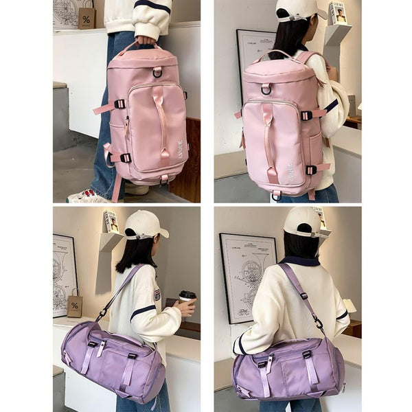 Waterproof Crossbody Travel Backpack 375L Capacity Black Backpacks