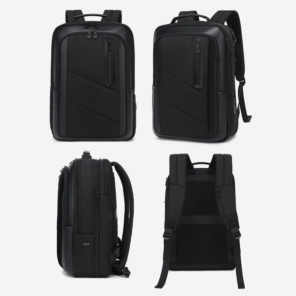 18 Inch Waterproof Double Shoulder Backpack With Usb Black Backpacks